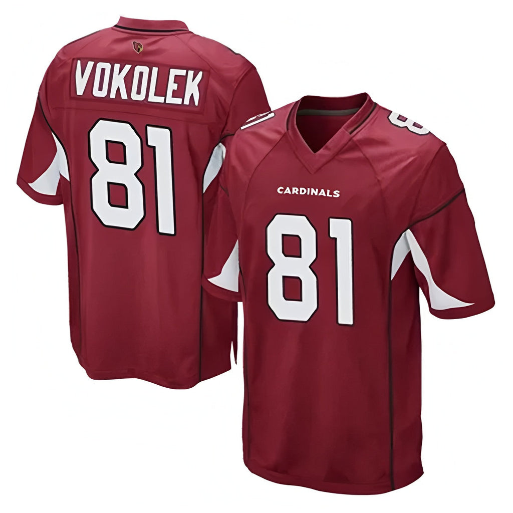BIPIHUC A.Cardinals #81 Travis Vokolek Player Cardinal Game Stitched Jerseys