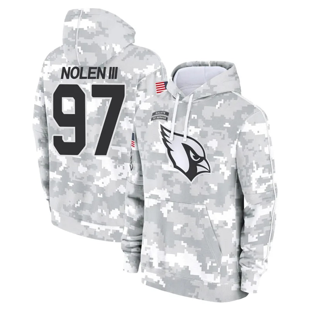 BIPIHUC A.Cardinals #97 Walter Nolen Player Arctic Camo Salute to Service Limited Hoodies Stitched Jerseys