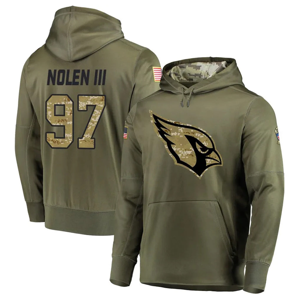 BIPIHUC A.Cardinals #97 Walter Nolen Player Olive Salute to Service Limited Hoodies Stitched Jerseys
