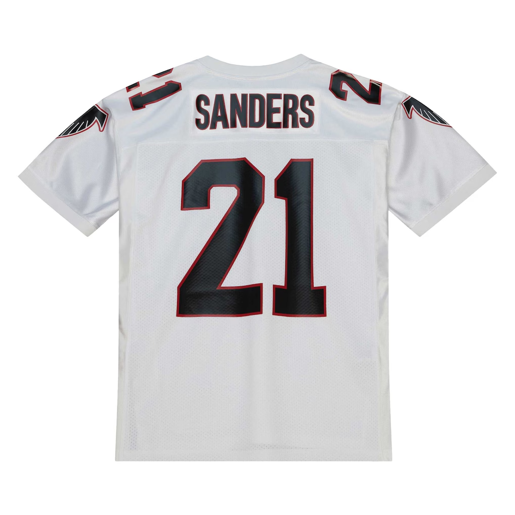 BIPIHUC A.Falcons 1991 #21 Deion Sanders Mitchell & Ness White Authentic Throwback Retired Player Stitched Puhic Jersey