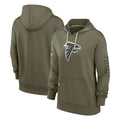BIPIHUC A.Falcons Olive 2025 Salute to Service Pullover Hoodie Blank Player Stitched Jerseys