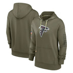 BIPIHUC A.Falcons Olive 2025 Salute to Service Pullover Hoodie Blank Player Stitched Jerseys