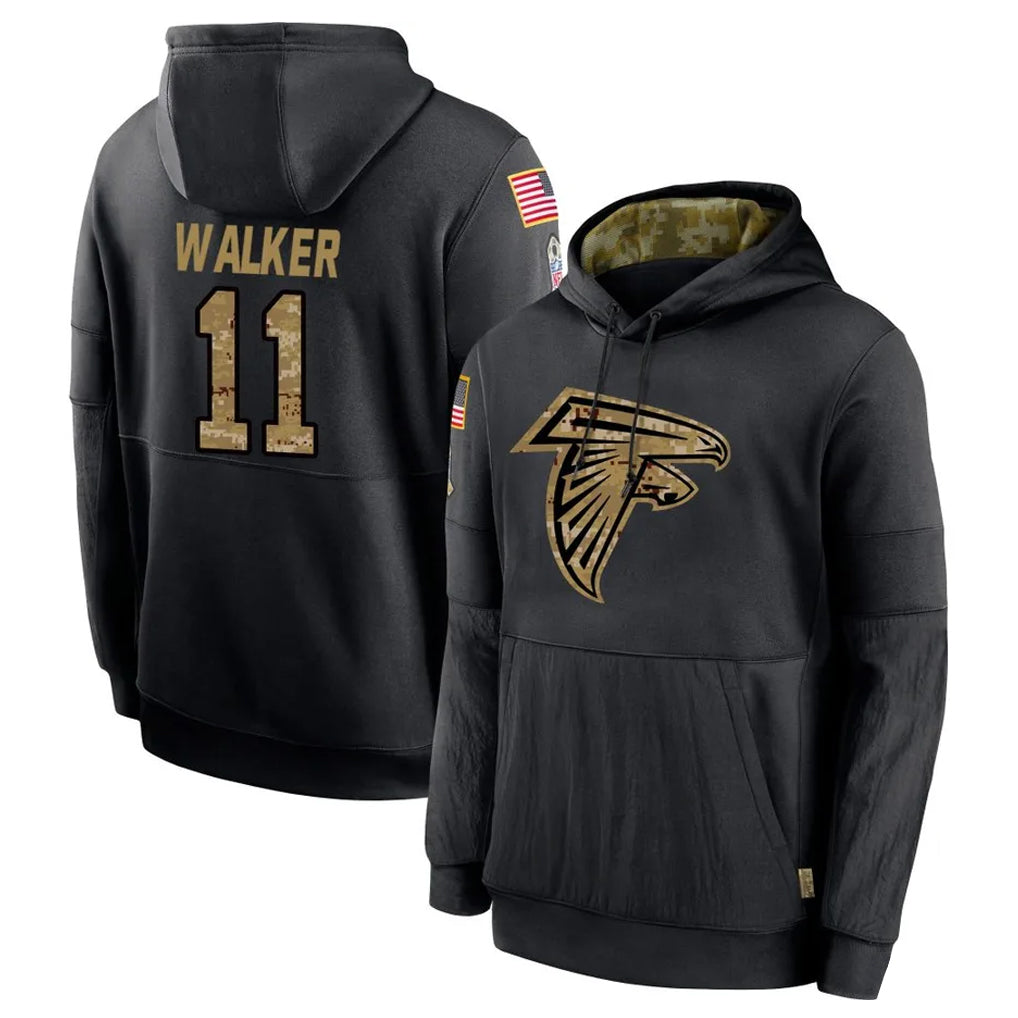 BIPIHUC A.Falcons #11 Jalon Walker Player Black Salute to Service Limited Black Hoodie Stitched Jerseys
