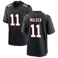 BIPIHUC A.Falcons #11 Jalon Walker Player Black Throwback Game Stitched Jerseys