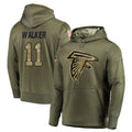 BIPIHUC A.Falcons #11 Jalon Walker Player Olive Salute to Service Club Fleece Hoodie Stitched Jerseys