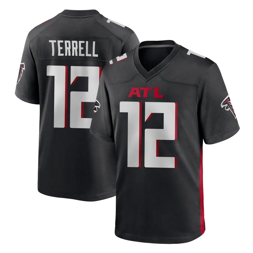 BIPIHUC A.Falcons #12 Avieon Terrell Player Black Home Game Stitched Jerseys
