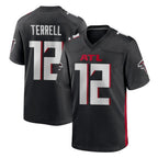 BIPIHUC A.Falcons #12 Avieon Terrell Player Black Home Game Stitched Jerseys