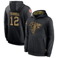BIPIHUC A.Falcons #12 Avieon Terrell Player Black Salute to Service Limited Black Hoodie Stitched Jerseys