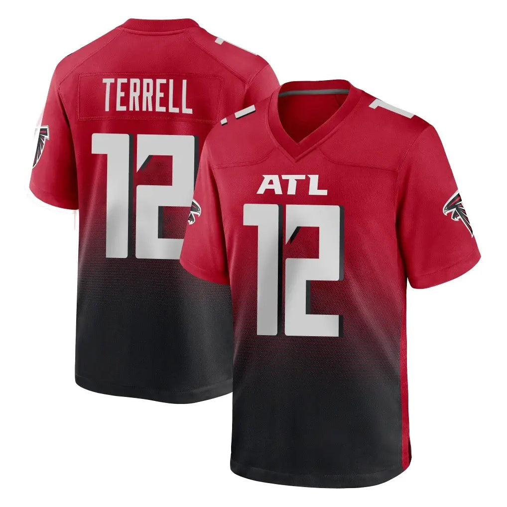 BIPIHUC A.Falcons #12 Avieon Terrell Player Red Home Game Stitched Jerseys
