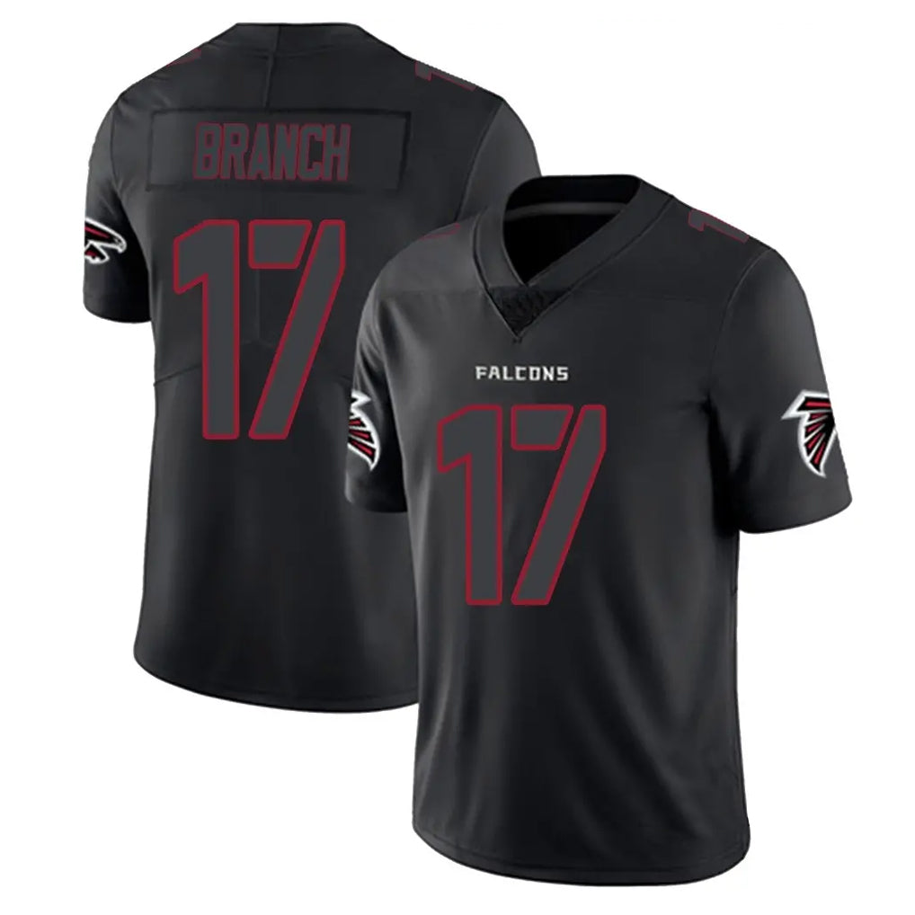 BIPIHUC A.Falcons #17 Zachariah Branch Player Black Impact Limited Game Stitched Jerseys