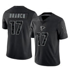 BIPIHUC A.Falcons #17 Zachariah Branch Player Black RFLCTV Limited Stitched Jerseys