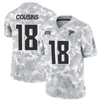 BIPIHUC A.Falcons #18 Kirk Cousins Player Arctic Camo Salute to Service Limited Stitched Jerseys