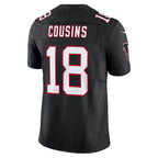 BIPIHUC A.Falcons #18 Kirk Cousins Player Black Vapor F.U.S.E. Limited Home Game Stitched Jerseys