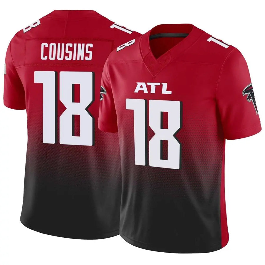 BIPIHUC A.Falcons #18 Kirk Cousins Player Red Vapor F.U.S.E. Limited Stitched Jerseys