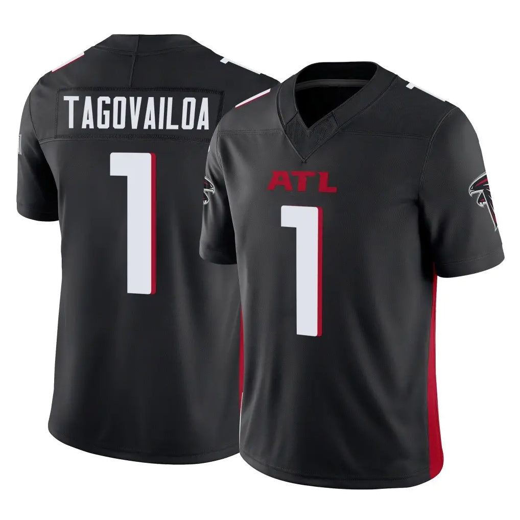 BIPIHUC A.Falcons #1 Tua Tagovailoa Player Black Vapor F.U.S.E. Limited Home Game Stitched Jerseys