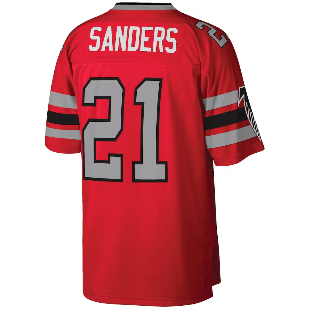 BIPIHUC A.Falcons #21 Deion Sanders Mitchell & Ness Red Legacy Replica Jersey