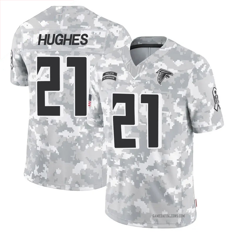 BIPIHUC A.Falcons #21 Mike Hughes Player Arctic Camo Salute to Service Limited Stitched Jerseys