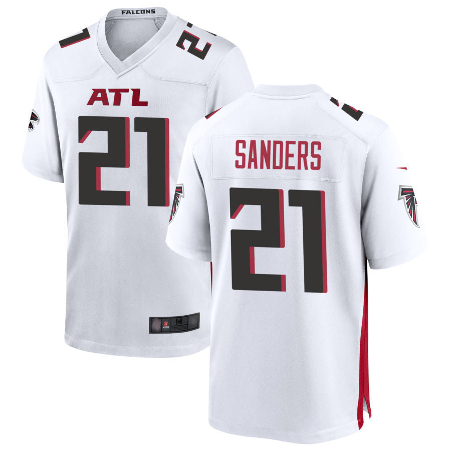 BIPIHUC A.Falcons #21 Deion Sanders Player White Home Game Stitched Jerseys
