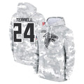 BIPIHUC A.Falcons #24 A.J. Terrell Jr. Player Arctic Camo Salute to Service Limited Hoodie Stitched Jerseys
