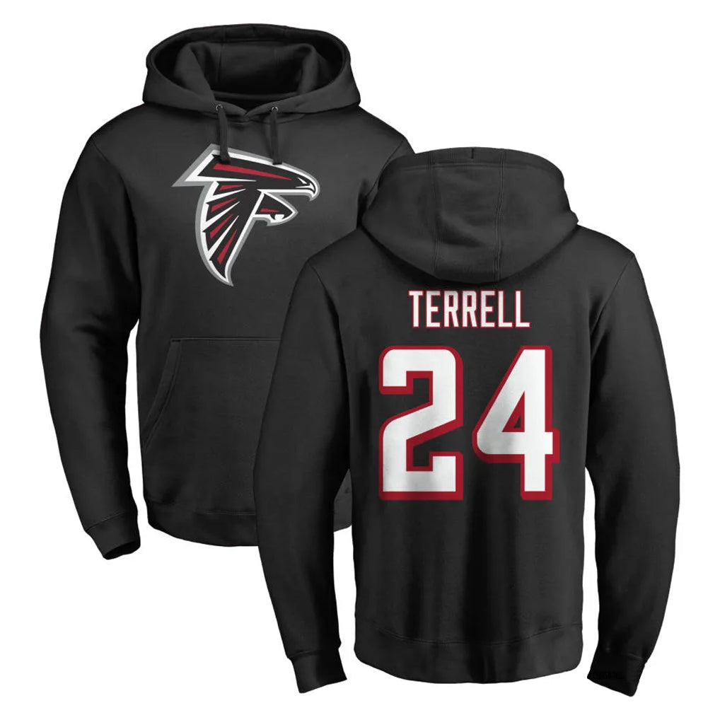 BIPIHUC A.Falcons #24 A.J. Terrell Jr. Player Black Salute to Service Hoodies Stitched Jerseys