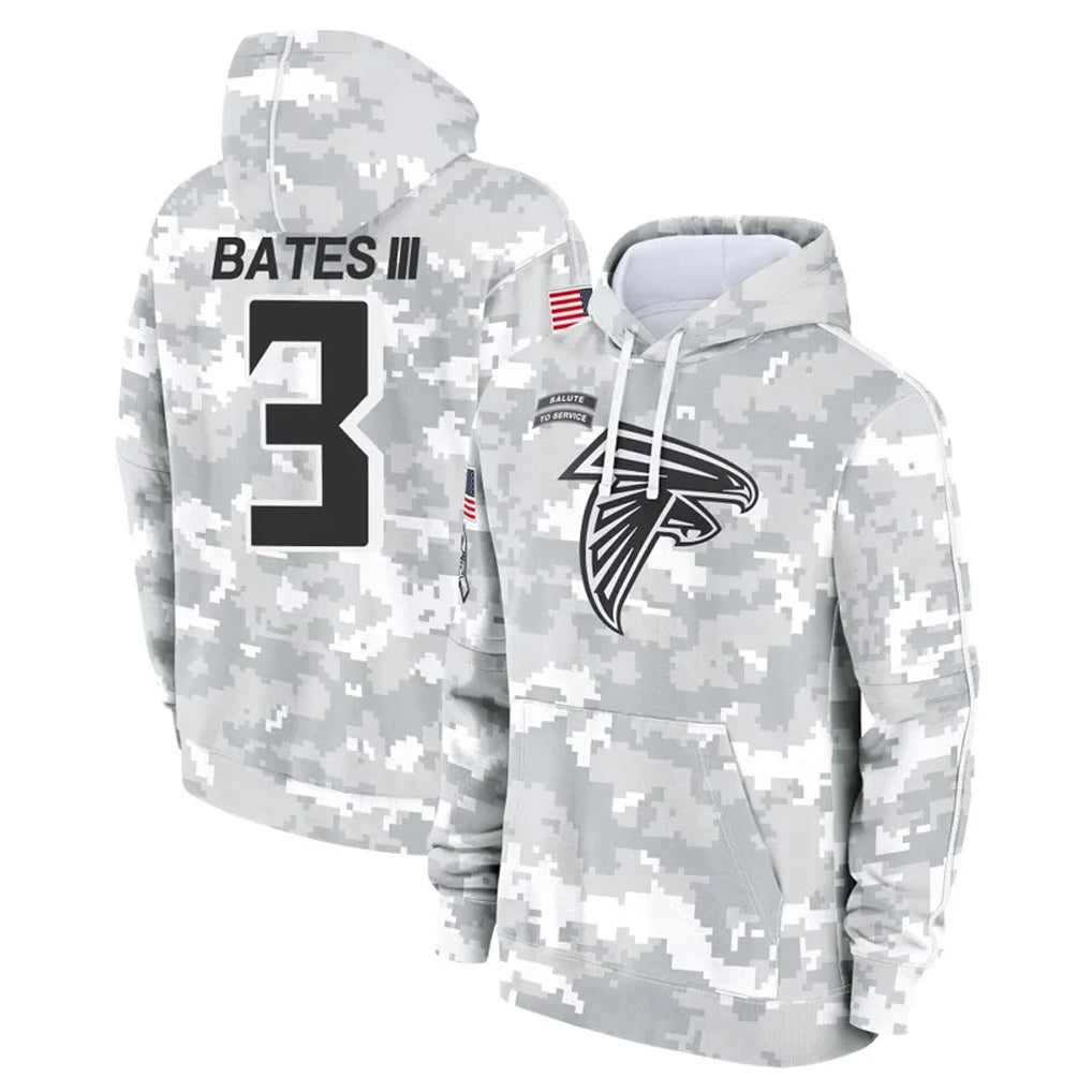 BIPIHUC A.Falcons #3 Jessie Bates III Player Camo Arctic Salute to Service Hoodies Limited Stitched Jerseys