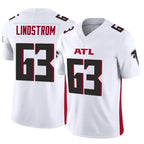 BIPIHUC A.Falcons #63 Chris Lindstrom Player White Vapor F.U.S.E. Limited Elite Stitched Jerseys