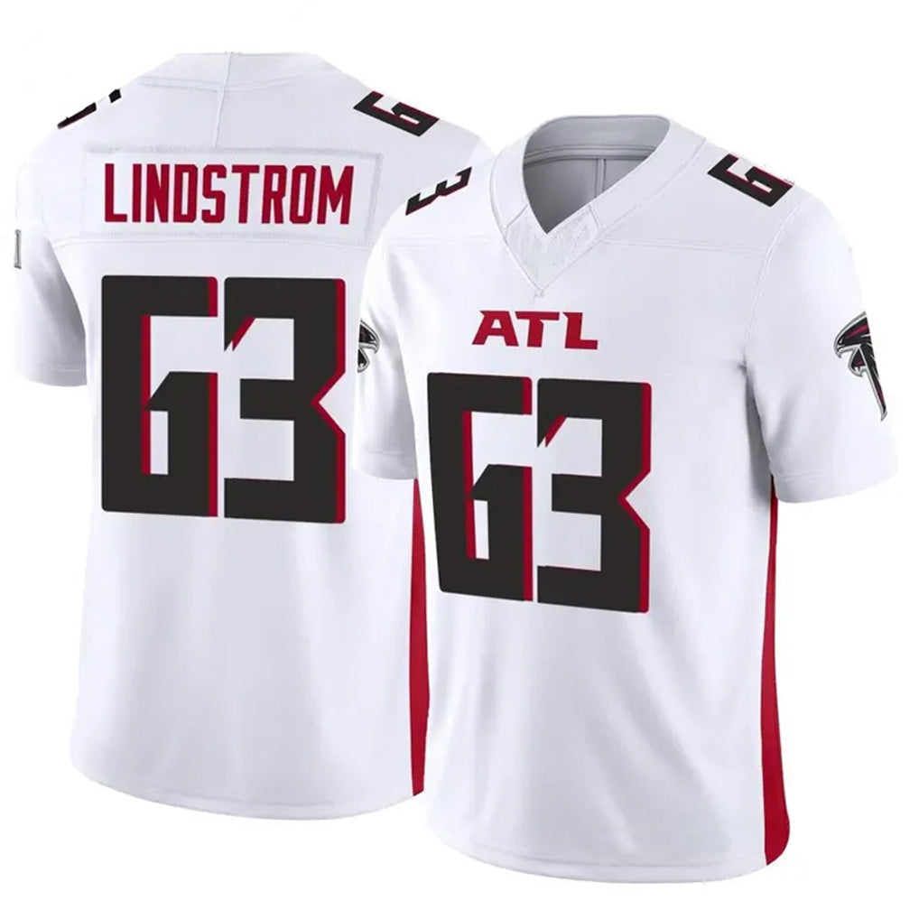 BIPIHUC A.Falcons #63 Chris Lindstrom Player White Vapor F.U.S.E. Limited Elite Stitched Jerseys