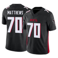 BIPIHUC A.Falcons #70 Jake Matthews Player Black Vapor F.U.S.E. Limited Stitched Jerseys