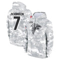 BIPIHUC A.Falcons #7 Bijan Robinson Player Camo Arctic Salute to Service Hoodies Limited Stitched Jerseys