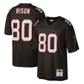 BIPIHUC A.Falcons #80 Andre Rison Player Mitchell & Ness Black 1992 Legacy Stitched Jerseys