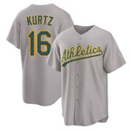 BIPIHUC Athletics #16 Nick Kurtz Player Gray Home Game Stitched Jerseys