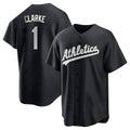 BIPIHUC Athletics #1 Denzel Clarke player Black&White Replica Stitched Jersey