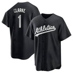 BIPIHUC Athletics #1 Denzel Clarke player Black&White Replica Stitched Jersey