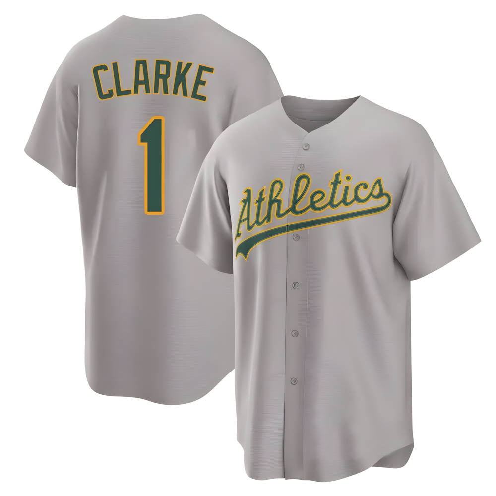 BIPIHUC Athletics #1 Denzel Clarke player Gray Replica Away Stitched Jersey