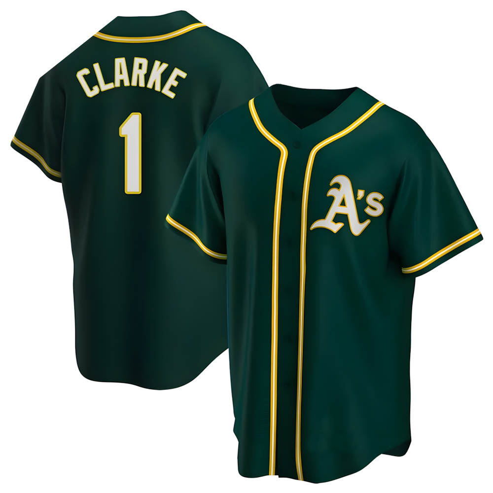 BIPIHUC Athletics #1 Denzel Clarke player Green Replica Alternate Stitched Jersey