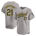 BIPIHUC Athletics #21 Tyler Soderstrom Player Gray Limited Away Stitched Jersey