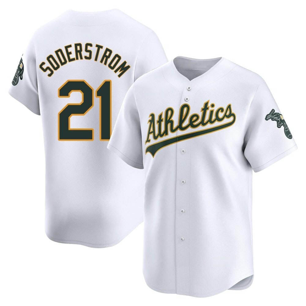 BIPIHUC Athletics #21 Tyler Soderstrom Player White Limited Home Stitched Jersey