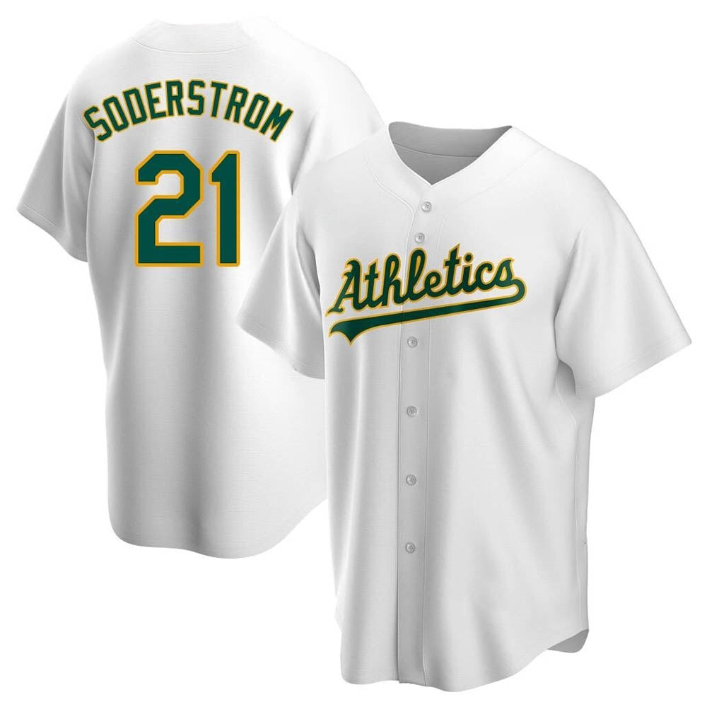 BIPIHUC Athletics #21 Tyler Soderstrom Player White Replica Home Stitched Jersey