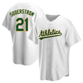 BIPIHUC Athletics #21 Tyler Soderstrom Player White Replica Home Stitched Jersey