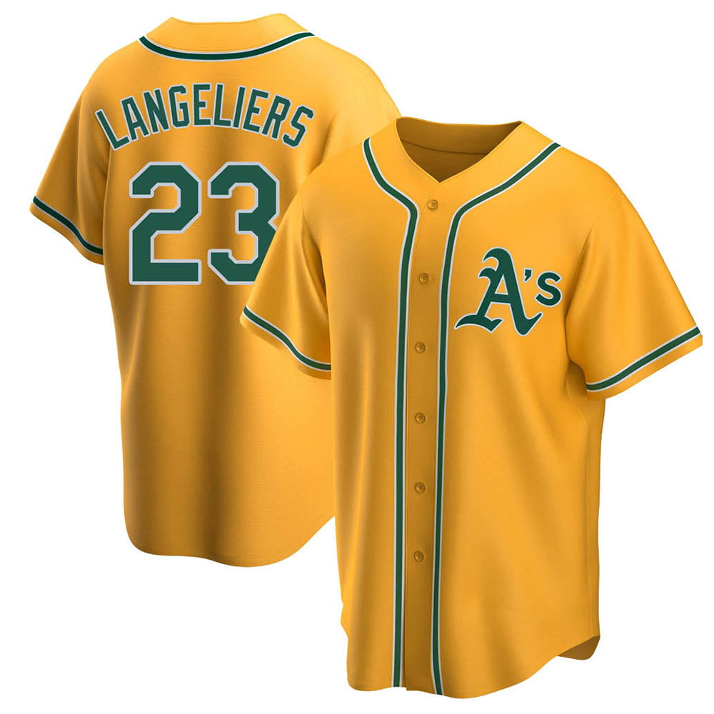 BIPIHUC Athletics #23 Shea Langeliers Player Gold Replica Alternate Stitched Jersey