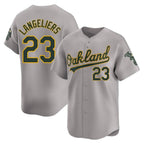 BIPIHUC Athletics #23 Shea Langeliers Player Gray Limited Away Stitched Jersey