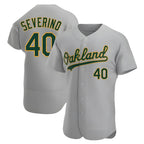 BIPIHUC Athletics #40 Luis Severino player Gray Authentic Road Stitched Jersey