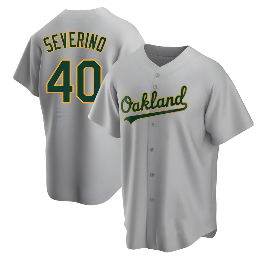 BIPIHUC Athletics #40 Luis Severino player Gray Replica Road Stitched Jersey
