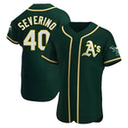 BIPIHUC Athletics #40 Luis Severino player Green Authentic Alternate Stitched Jersey