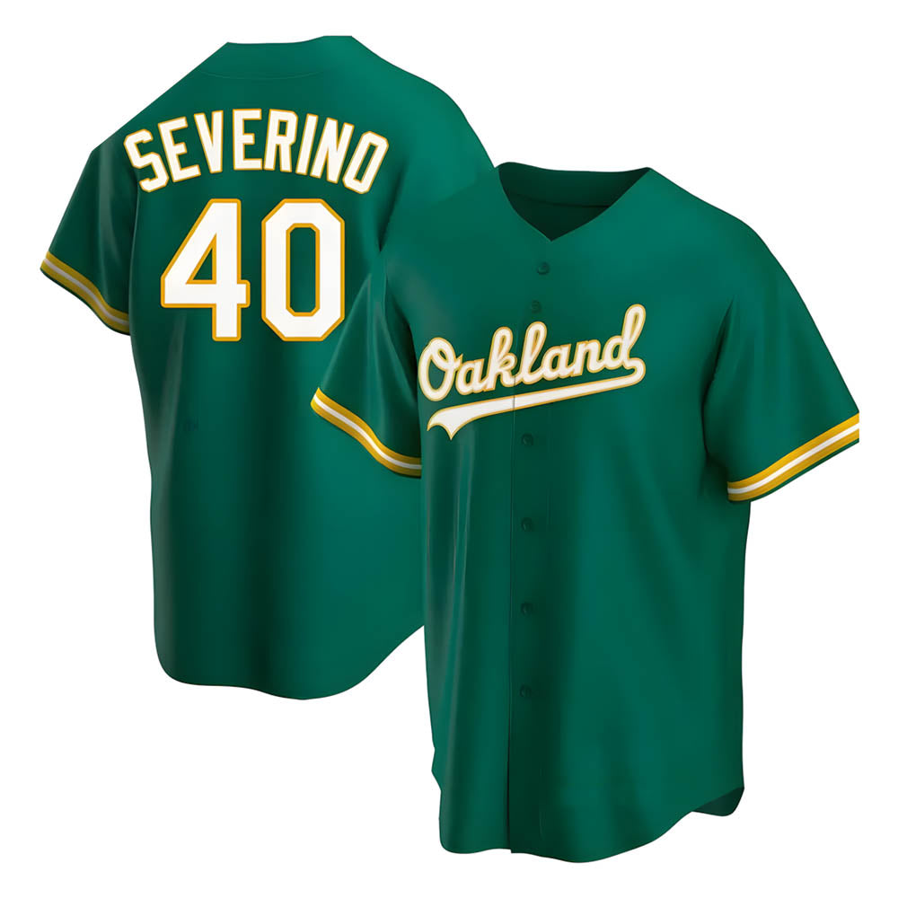 BIPIHUC Athletics #40 Luis Severino player Green Replica Kelly Alternate Stitched Jersey