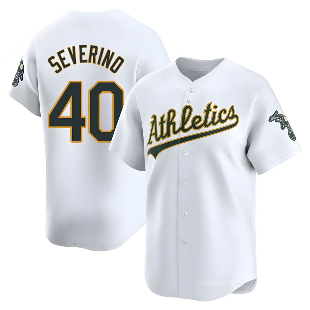 BIPIHUC Athletics #40 Luis Severino player White Limited Home Stitched Jersey