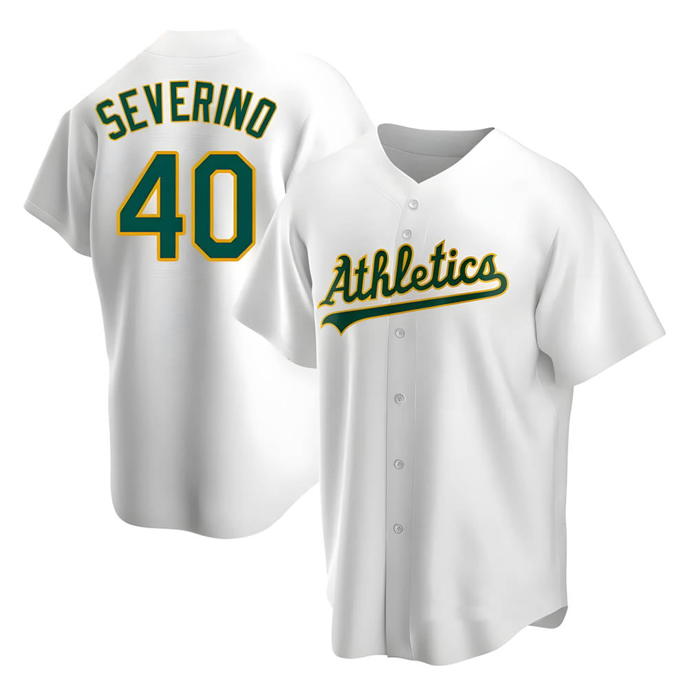BIPIHUC Athletics #40 Luis Severino player White Replica Home Stitched Jersey