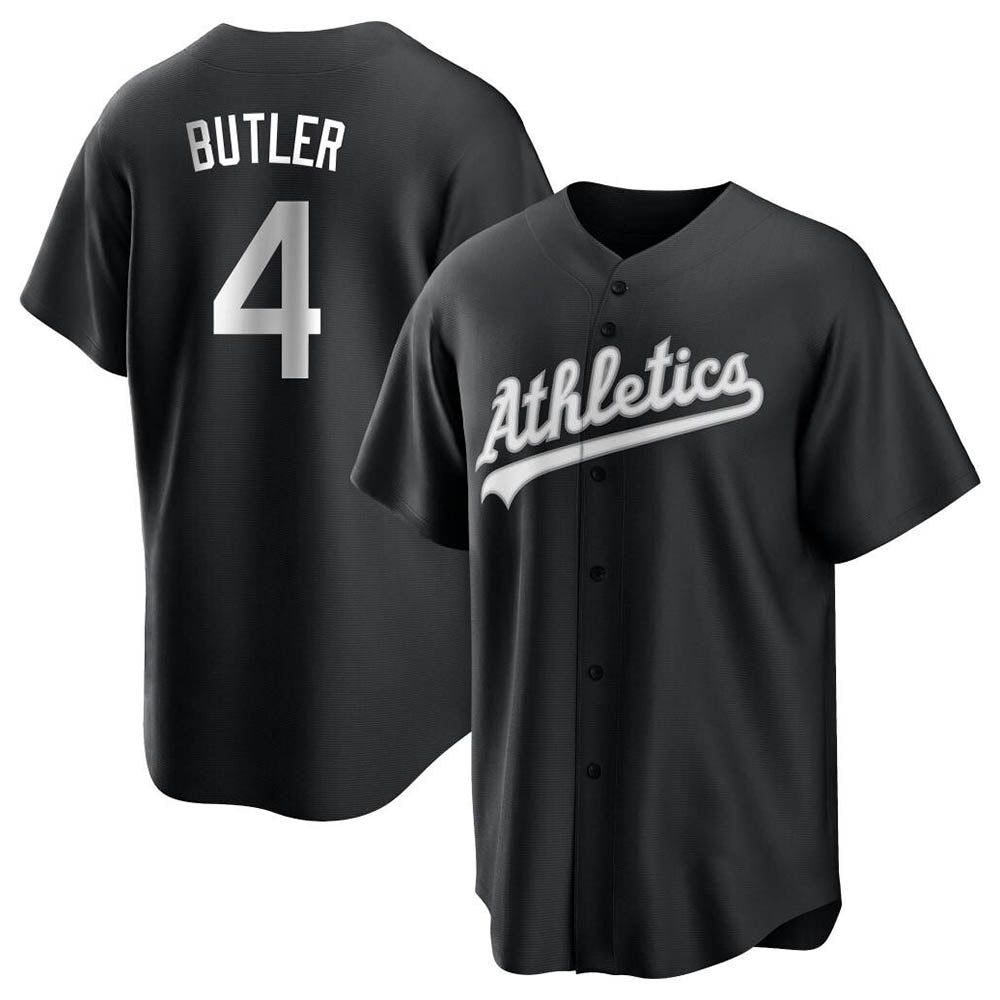 BIPIHUC Athletics #4 Lawrence Butler player Black&White Replica Alternate Stitched Jersey