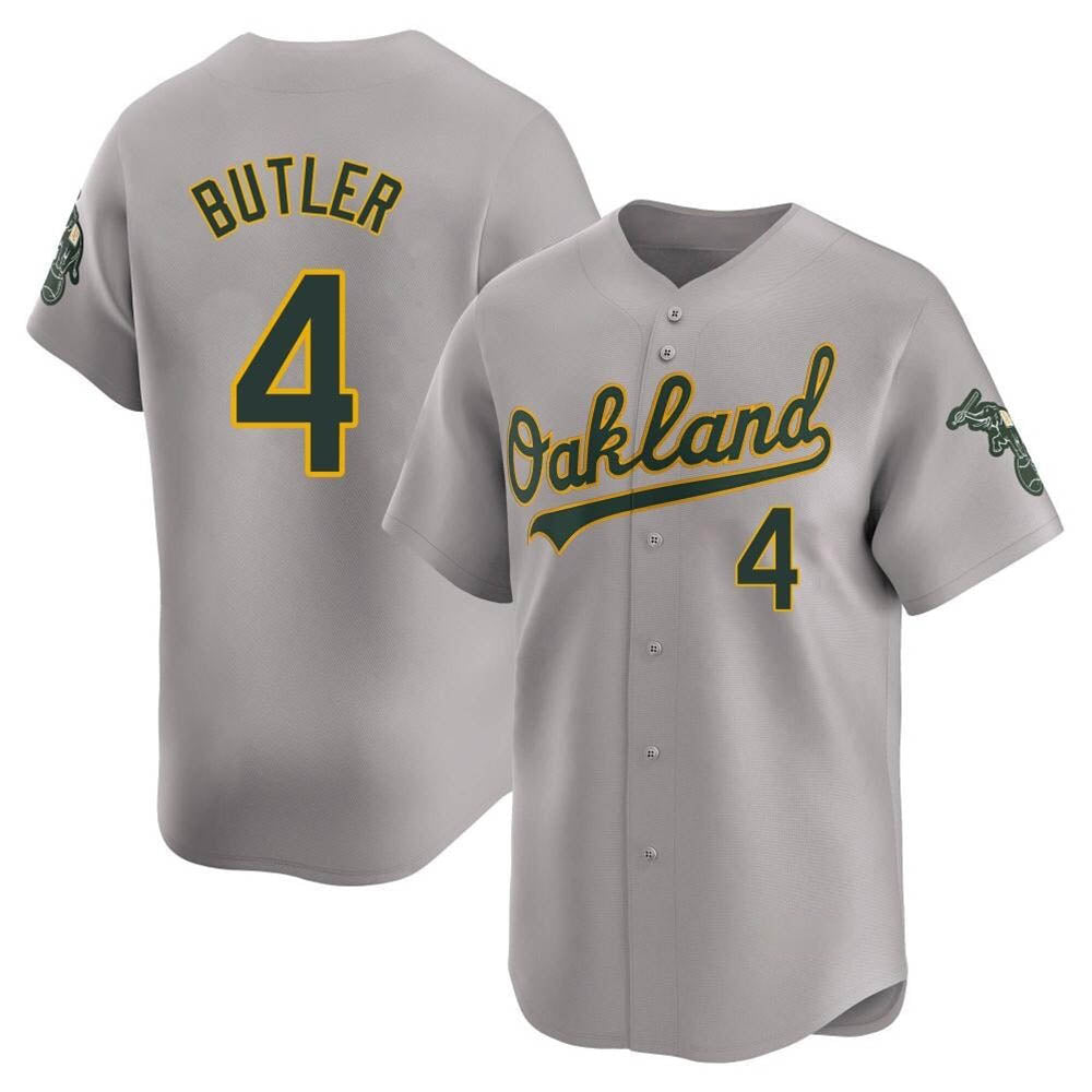 BIPIHUC Athletics #4 Lawrence Butler player Gray Limited Away Stitched Jersey