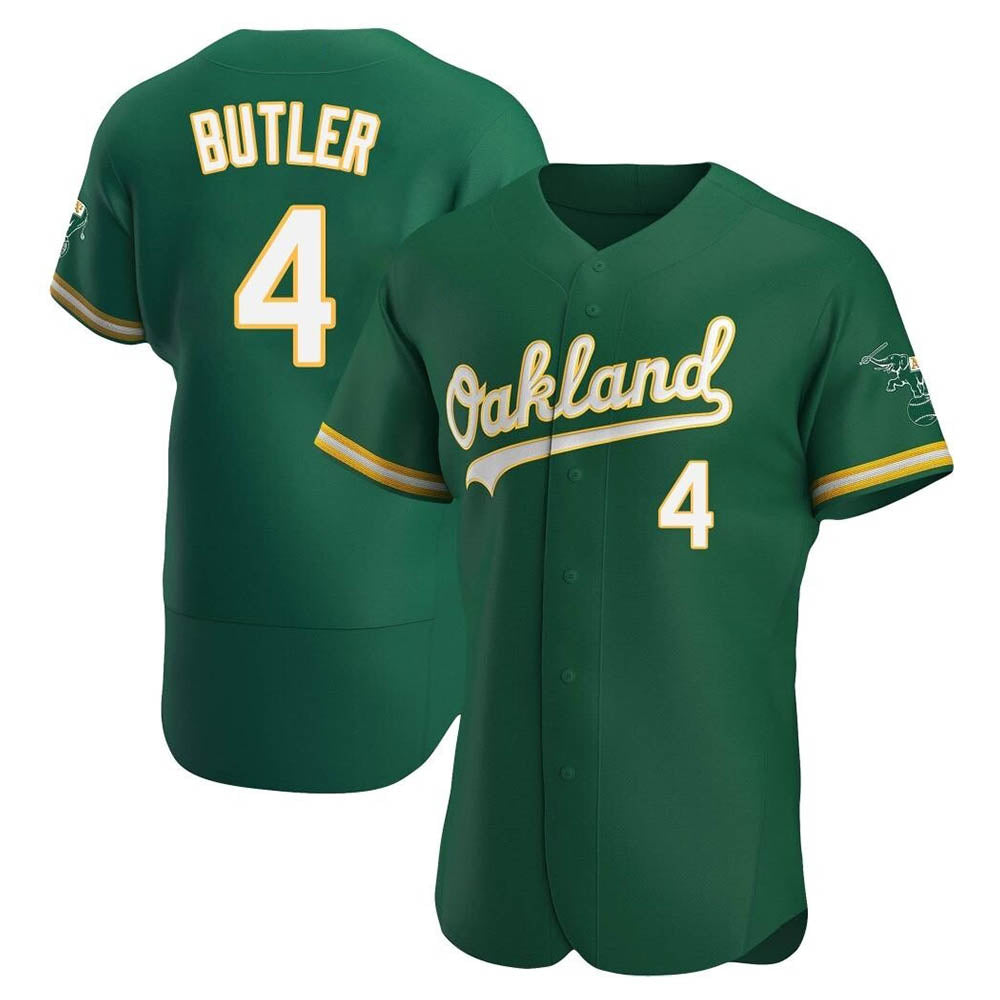 BIPIHUC Athletics #4 Lawrence Butler player Green Authentic Kelly Alternate Stitched Jersey